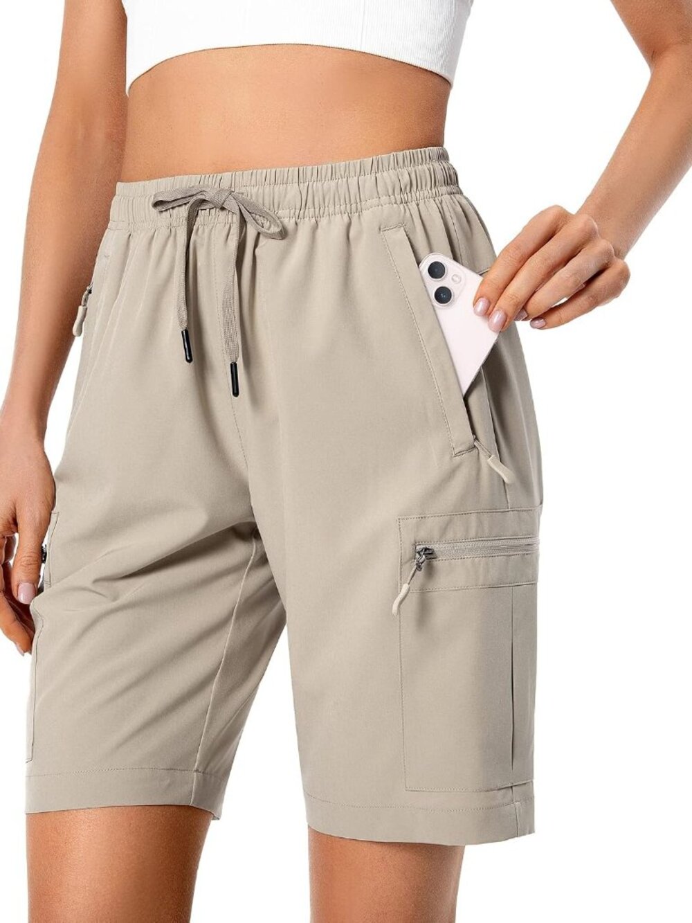 Women's Quick-Dry Lightweight Cargo Shorts with UV Protection